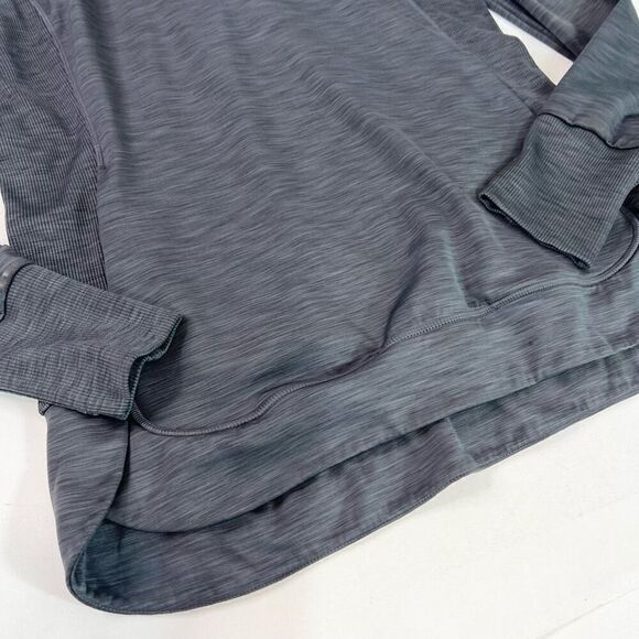 Athleta Top Womens Medium Black Solid Long-Sleeve High-Neck Sweatshirt Pullover - Picture 2 of 11